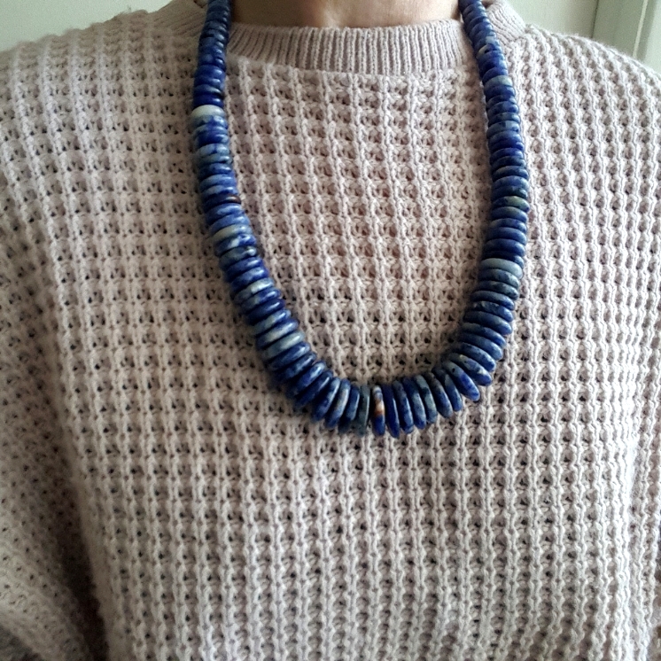 Large Sodalite Graduated Statement Necklace